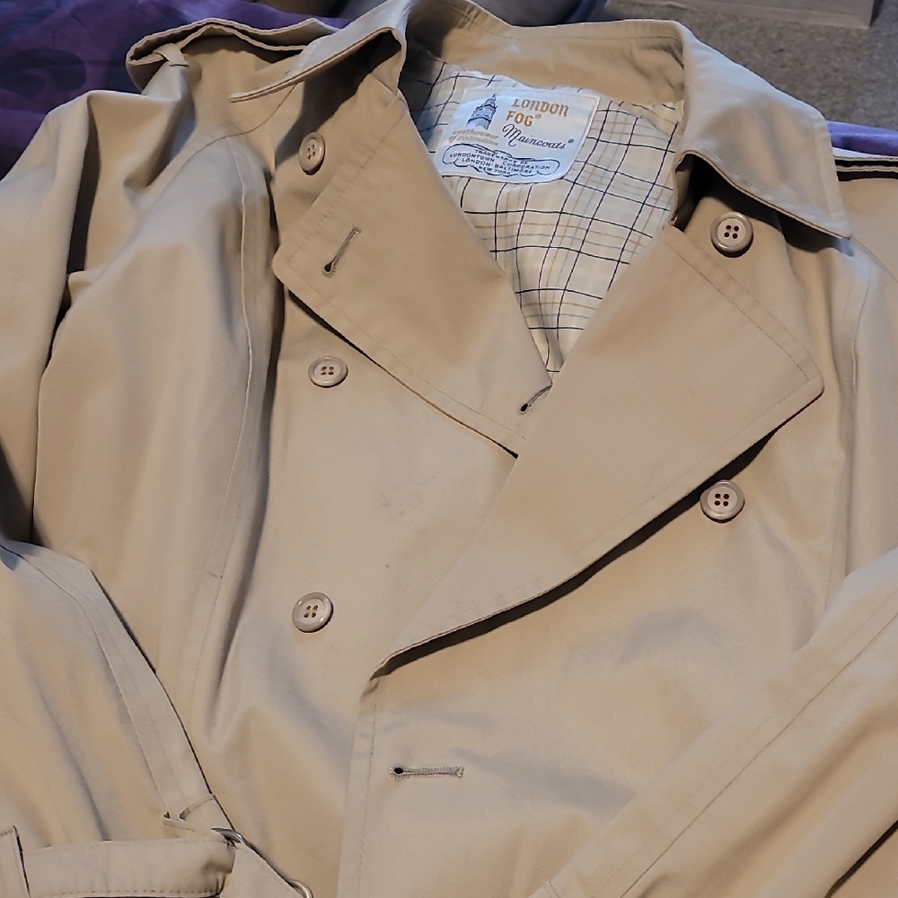 London Fog Men's Beige Trench Coat
